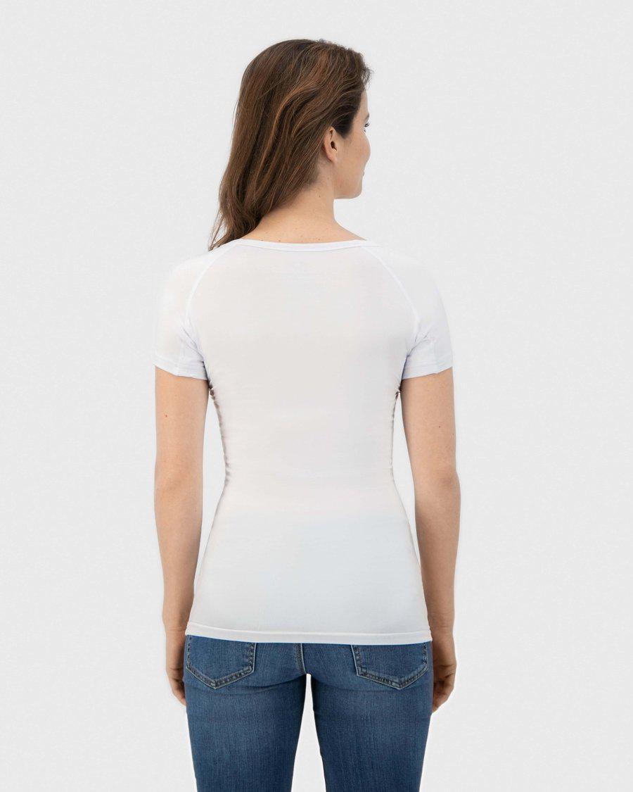 t-shirt, korte mouwen, achterkant, witte kleur, jeans