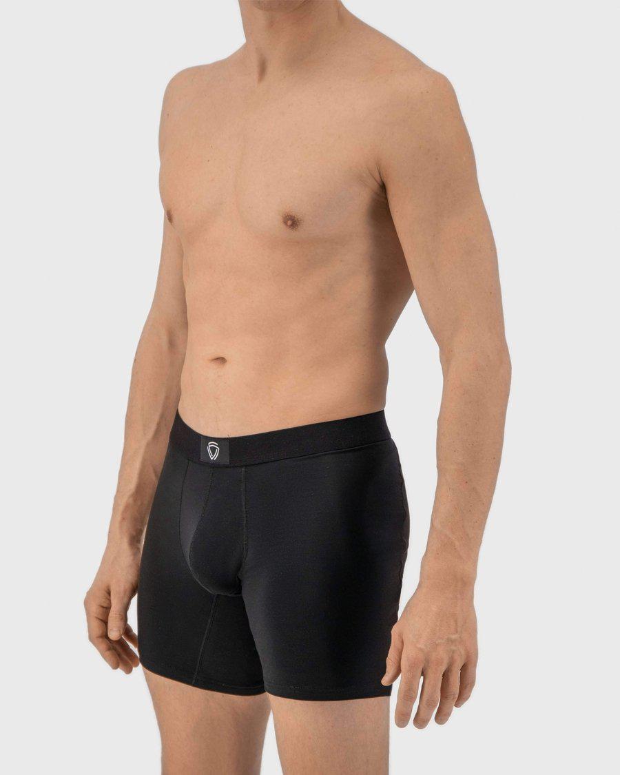 boxer, shorts, zwart, ondergoed, stretch