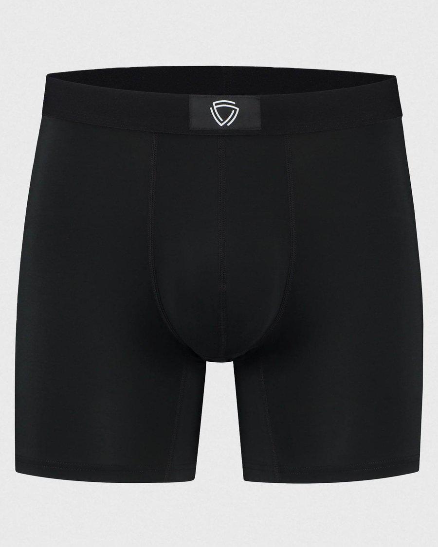 shorts, boxer, zwart, elastische tailleband, basisslaag