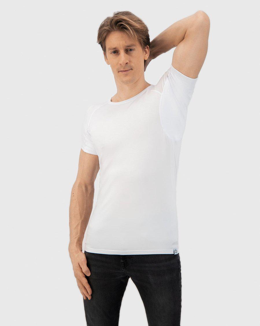 t-shirt, korte mouwen, wit, ronde hals, slimfit